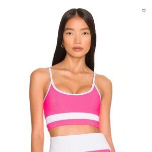 BEACH RIOT EVA BIKINI TOP Pink Stripe - NWOT (XS)